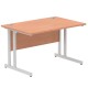 Rayleigh Cantilever 800mm Deep Straight Office Desk